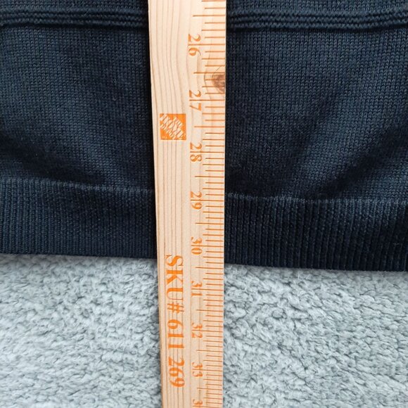 Calvin Klein Mens Black Striped V Neck Sweater size large Cotton Acrylic Blend - Picture 5 of 6